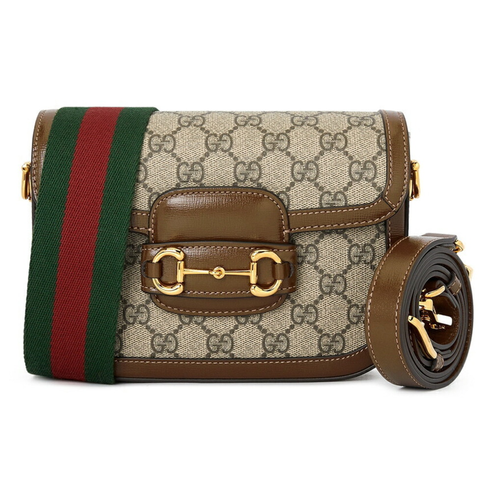 Gucci Horsebit 1955 shoulder bag beige ebony GG Supreme brown